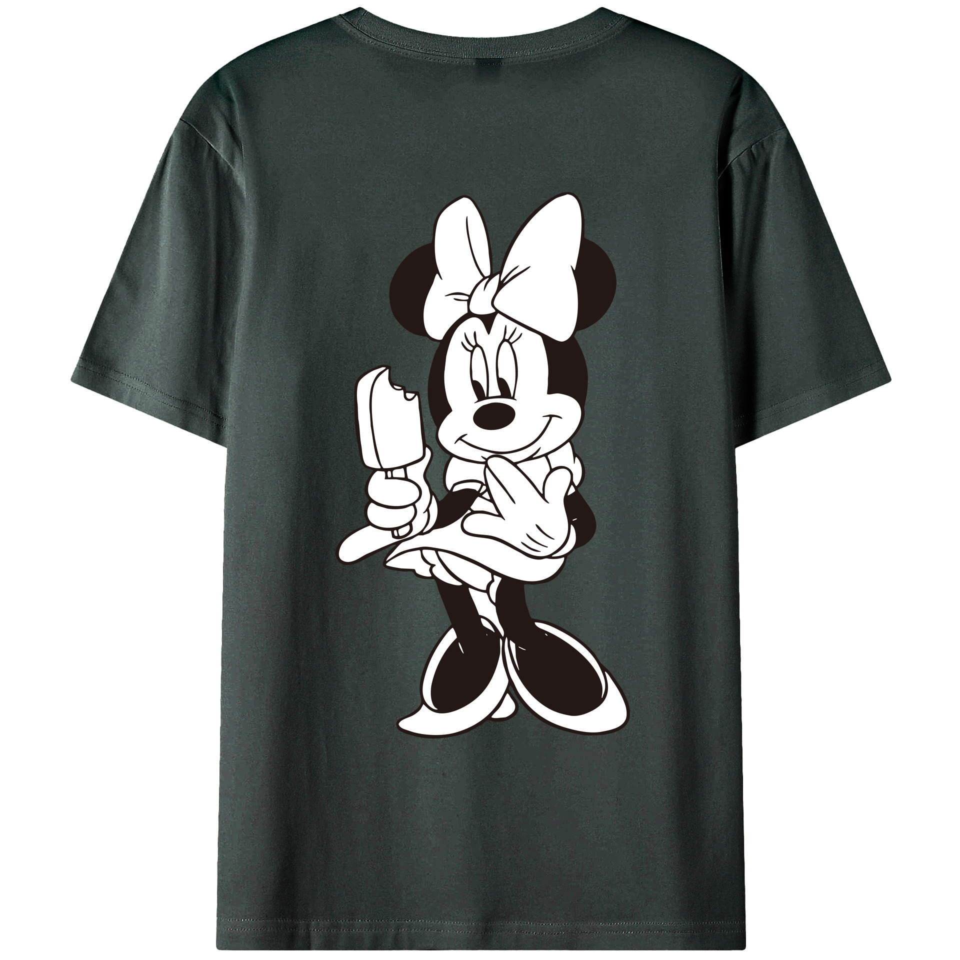 ミッキーマウス Mickey Mouse 綿100％ メンズ半袖Tシャツ（バックプリント） 通気性